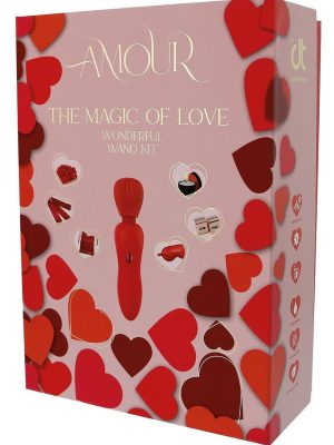 Zestaw erotyczny dla par Amour Wand Kit – wibrator różdżka i akcesoria