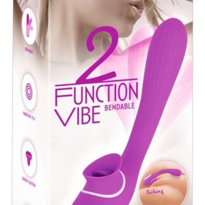 Wibrator dla kobiet 2 Function Bendable Vibe z funkcją lizania i stymulacją punktu G