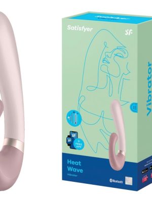 Wibrator dla kobiet Heat Wave Connect App w kolorze mauve na białym tle
