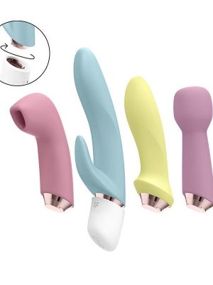 Zestaw wibratorów dla kobiet Satisfyer Marvelous Four z wymiennymi głowicami