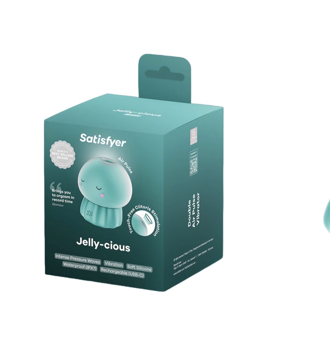 srymulator-lechtaczki stymulator łechtaczki - Satisfyer Jelly-cious silikonowy masażer z falami ciśnienia